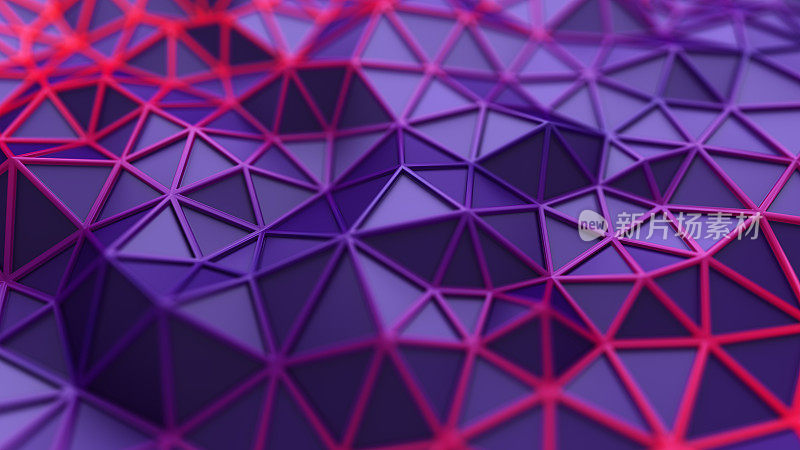 Digital technological background with low poly shape. 3d abstract illustration.